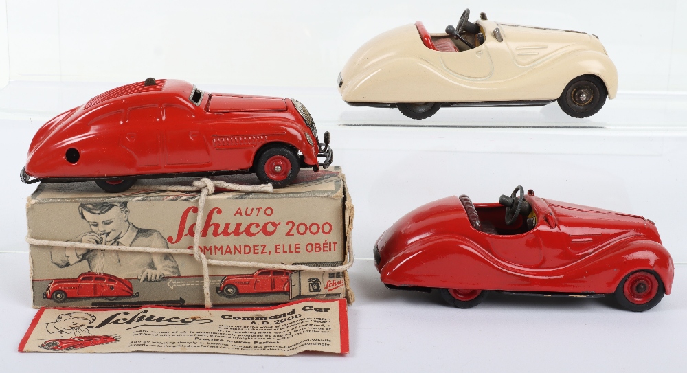 Three early Schuco Tinplate Toy Cars - Bild 2 aus 2