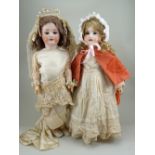 A Simon & Halbig 1078 bisque head doll, German circa 1915,