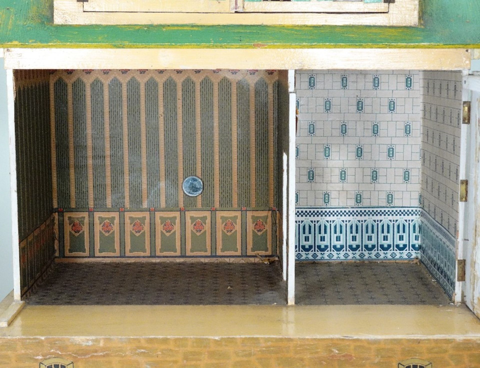 An unusual ‘Moko’ painted wooden dolls house, German 1920s, - Image 2 of 3