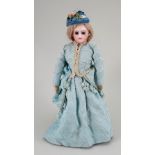 A rare size 1 Jumeau bisque shoulder head fashion doll, French circa 1870,