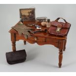 A library table and accessories for gentleman doll,