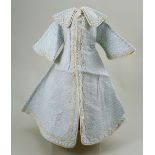 A good light blue and cream cotton dress for size 6 French Bru Jne, 1880s,