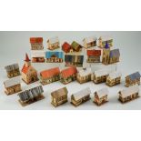 A printed card model German village, 1920s-30s,