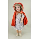 A Heinrick Handwerck/S&H bisque head doll, German circa 1910,