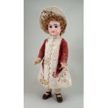 A beautiful closed mouth Tete Jumeau bisque head Bebe, size 10, French, circa 1890,