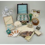 A collection of miniature dolls accessories,