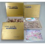 Three Victory Gold Box 1000 piece plywood hand-cut Jig-Saw Puzzles,