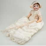 A sweet all original Simon & Halbig 122 bisque head baby doll, German circa 1910,