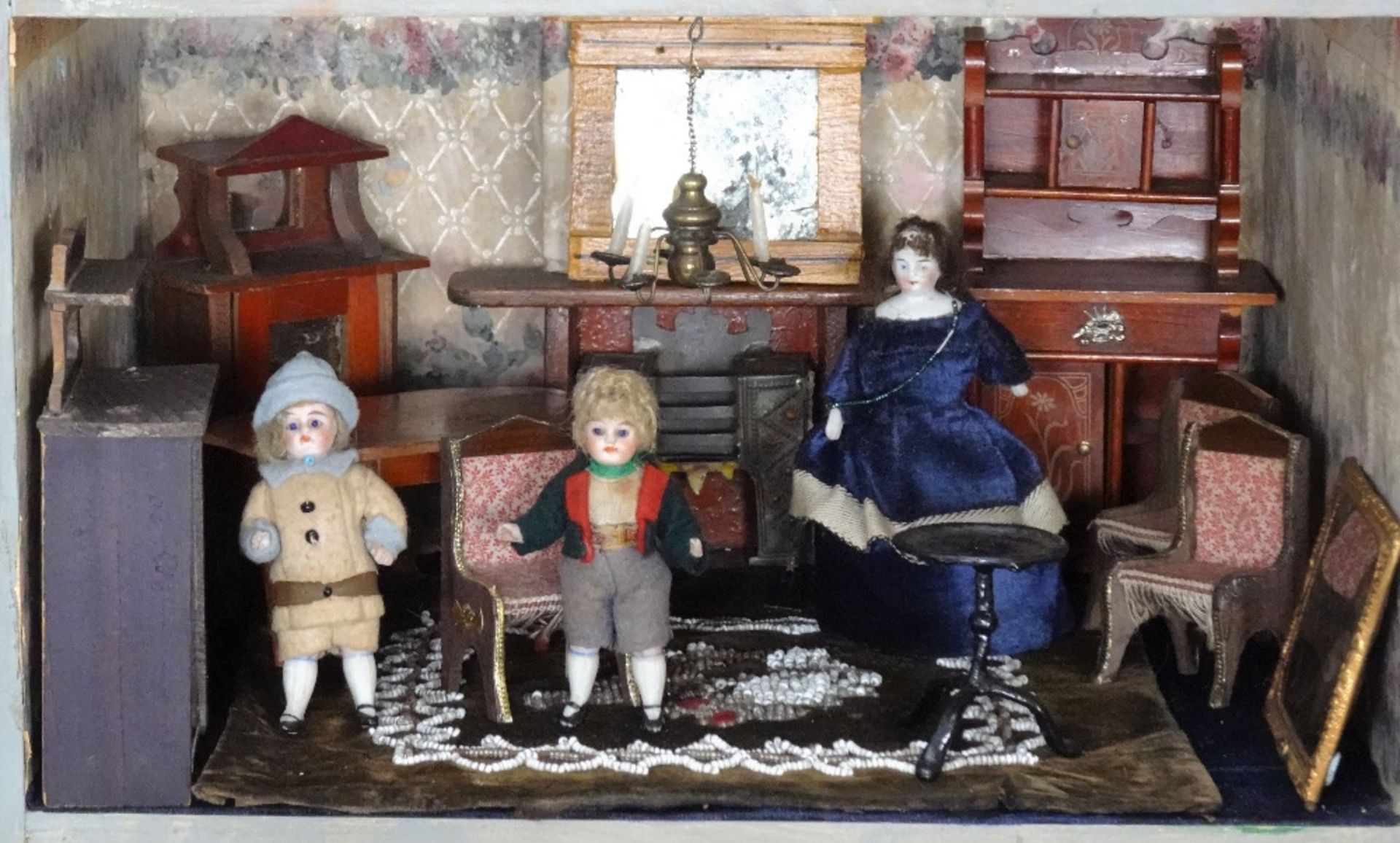 ‘Barnard castle’ painted wooden dolls house, English 1888, - Image 4 of 5