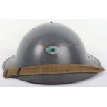 WW2 British Home Front “Sunblem Battery” Factory Workers Steel Helmet