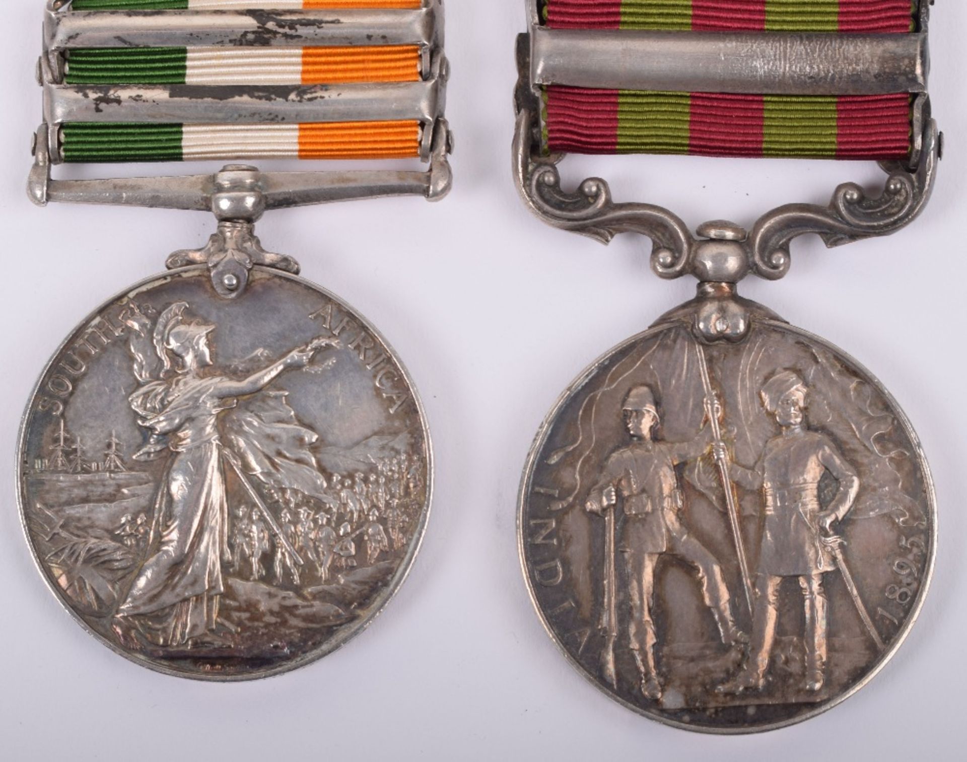 Relief of Chitral and Kings South Africa Medal Pair East Kent Regiment - Image 8 of 8