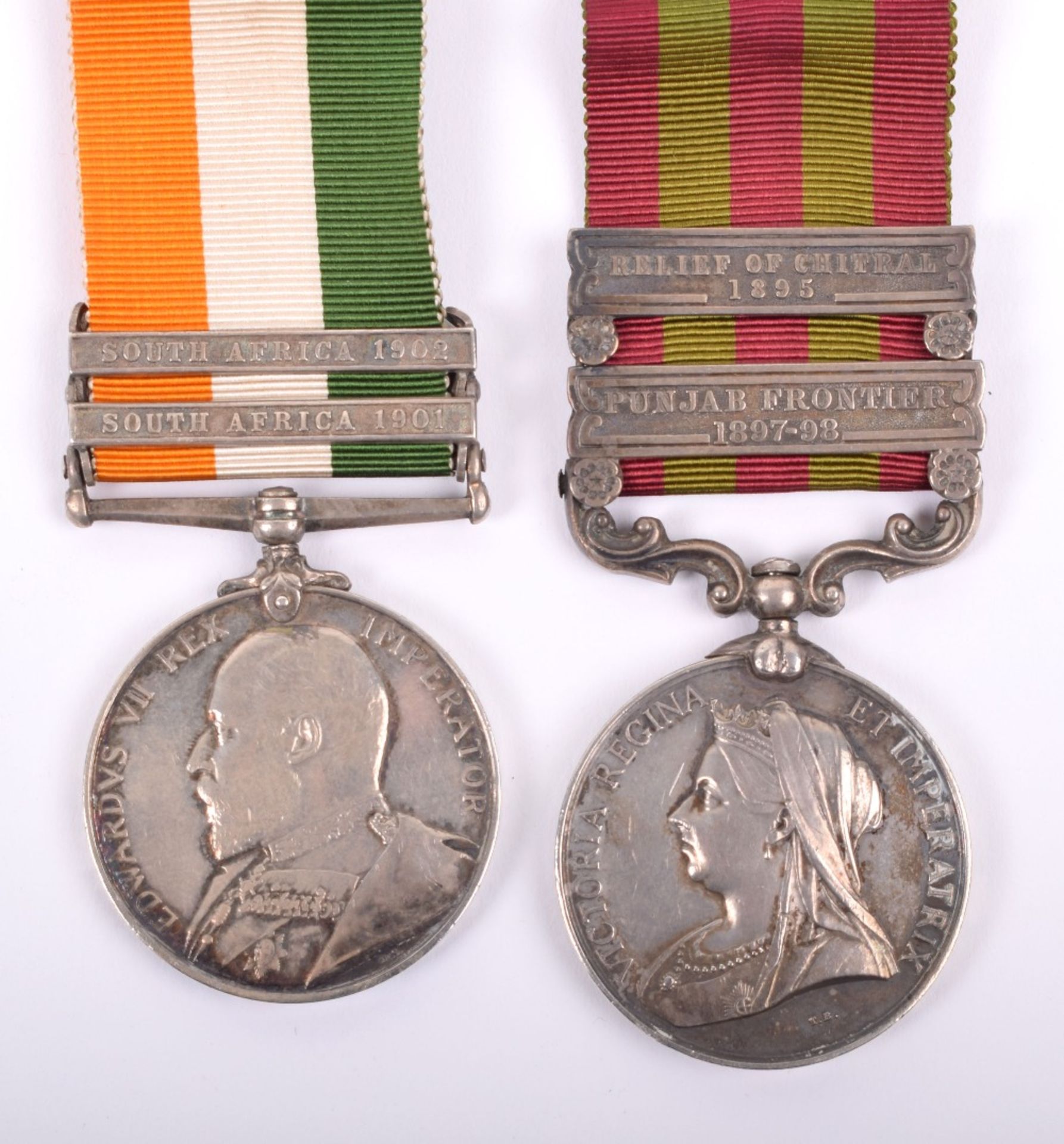 Relief of Chitral and Kings South Africa Medal Pair East Kent Regiment