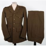 WW2 British Officers Service Dress Uniform of Lieutenant Dennis Bernard Lovelock “B” Squadron Fife &