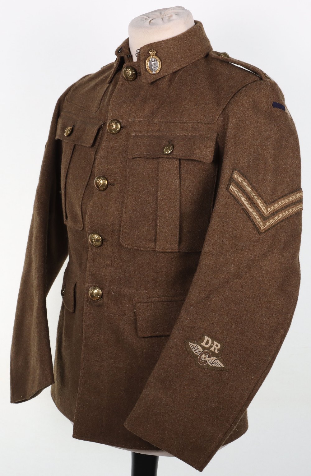 1922 Pattern Royal Signals Dispatch Riders Tunic and Peaked Cap - Image 9 of 19