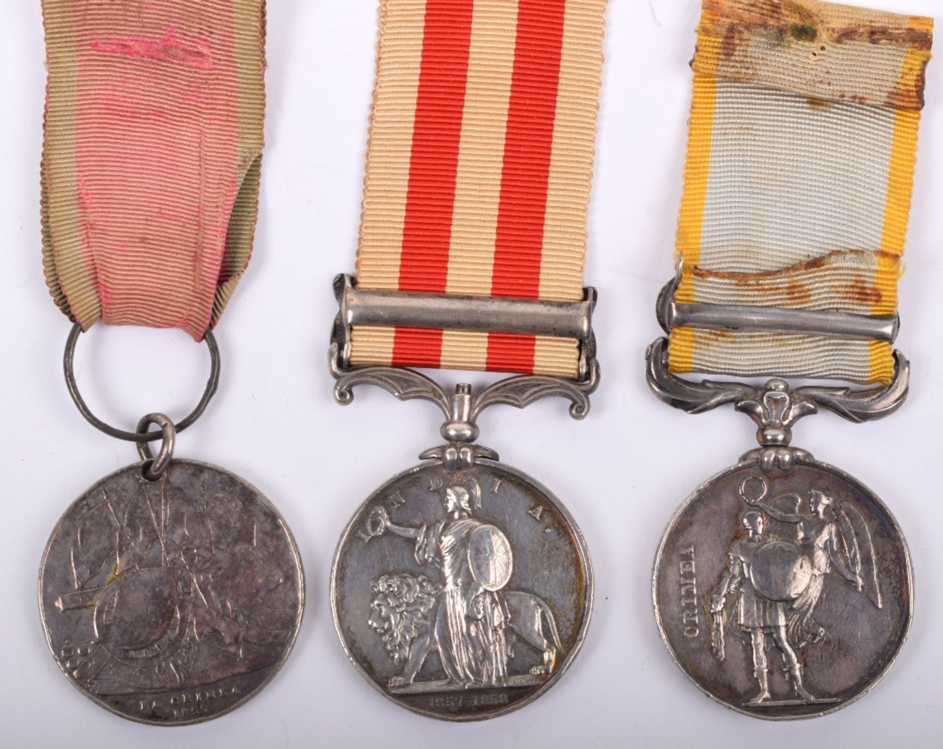 Victorian Crimean and Indian Mutiny Medal Group of Three Royal Welsh Fusiliers - Bild 10 aus 11