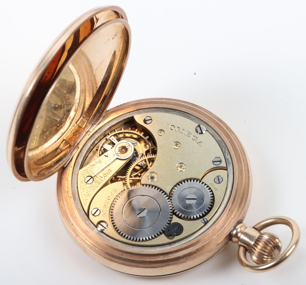 9ct Gold Omega Movement Pocket Watch Awarded in Recognition of the Award of the Distinguished Conduc - Image 7 of 23