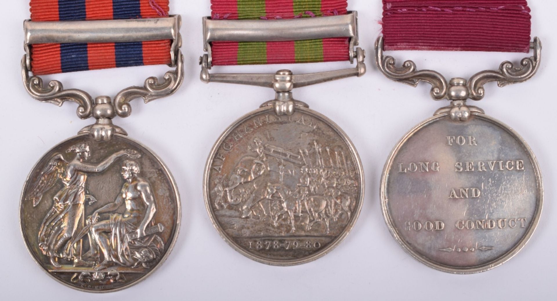 Victorian Indian General Service & Afghanistan Long Service Medal Group of Three Rifle Brigade - Image 9 of 9