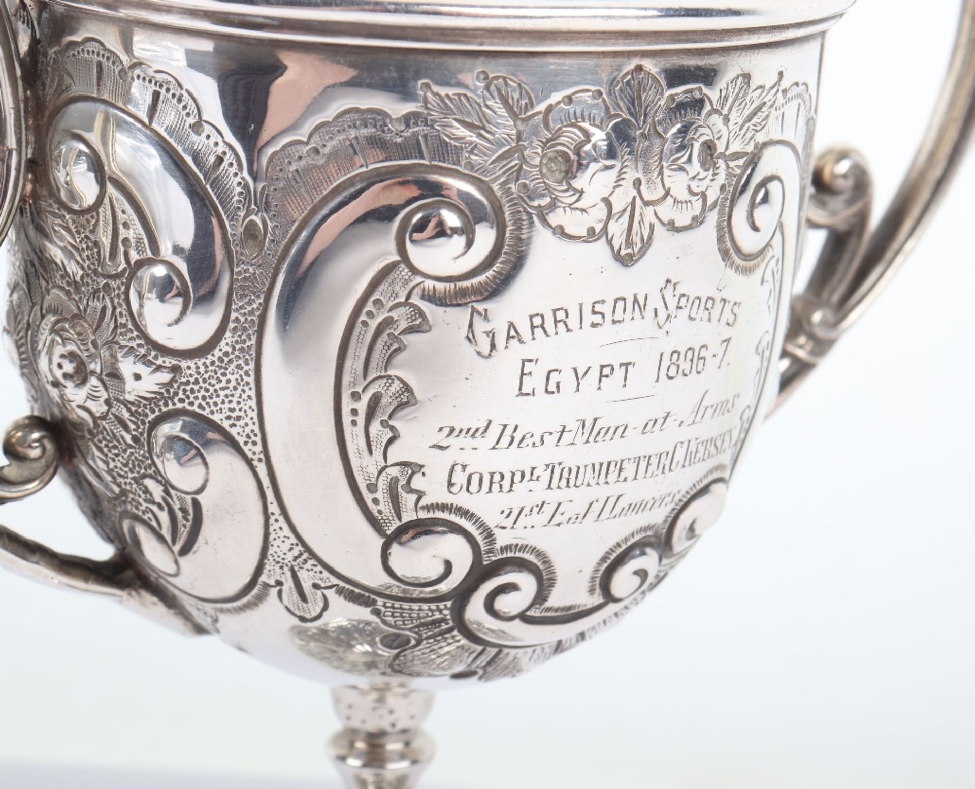 21st Empress of India Lancers Garrison Sports Cup Egypt 1896-7 - Image 2 of 7