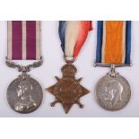 Great War Meritorious Service Medal (M.S.M) Group of Three 13th (Kensington) Battalion London Regime