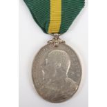 Edward VII Territorial Force Efficiency Medal Essex Royal Garrison Artillery