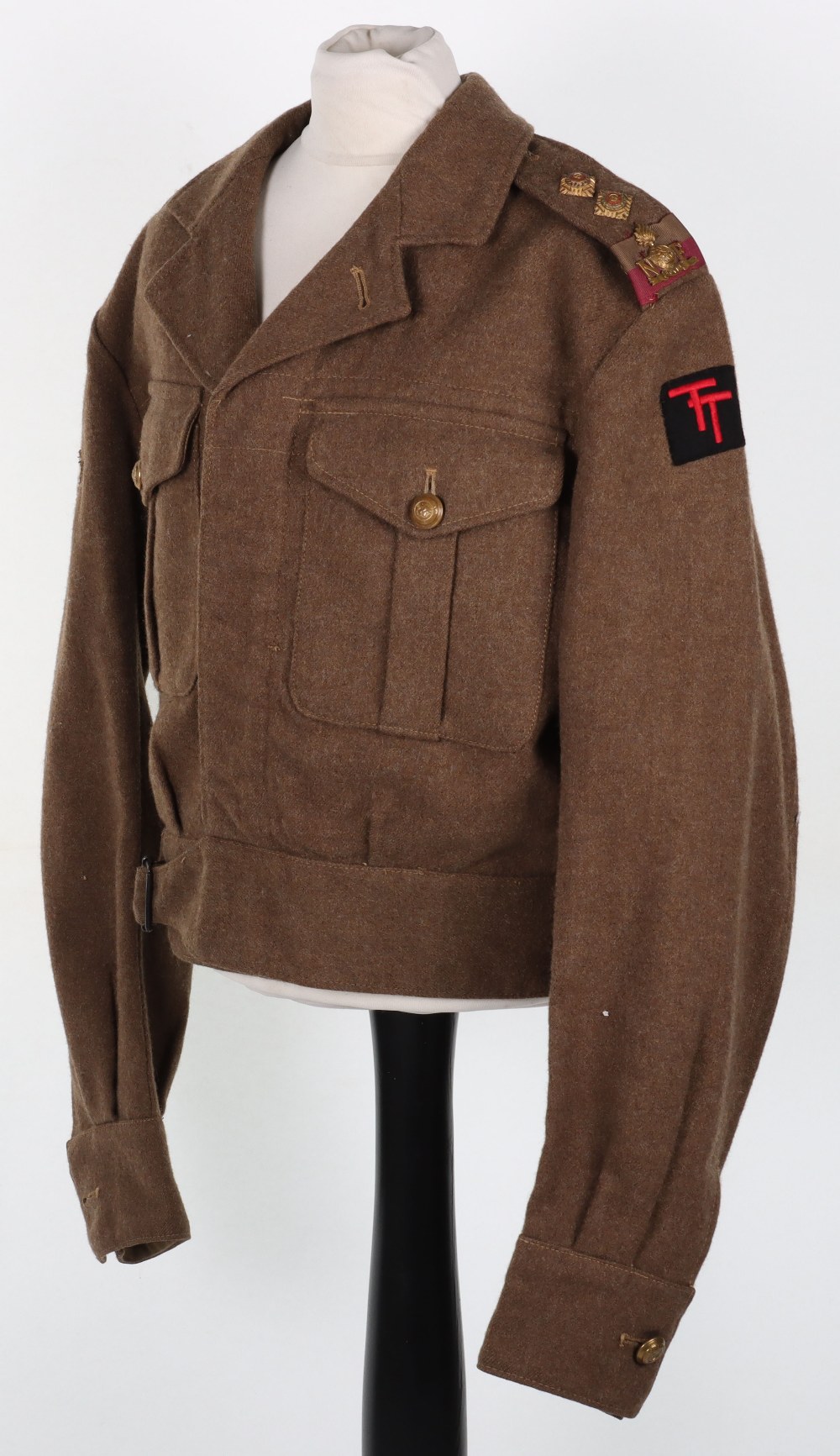 British 6th Battalion Royal Northumberland Fusiliers / 43rd Royal Tank Regiment (RTR) Battle Dress B - Image 4 of 12