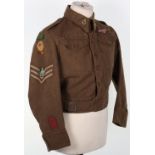 WW2 British Sherwood Rangers Battle Dress Blouse