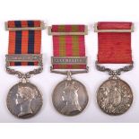 Victorian Indian General Service & Afghanistan Long Service Medal Group of Three Rifle Brigade