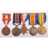 Great War Military Medal Group of Five 9th Battalion The Black Watch Royal Highlanders