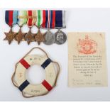 WW2 Campaign and Royal Naval Long Service Good Conduct Medal Group of Six Sailmaker HMS Dido