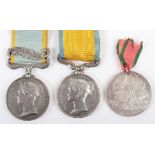 British Crimea 1854-56 Campaign Medal Trio Royal Marines HMS Odin