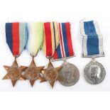 WW2 Royal Navy Long Service Good Conduct Medal Group of Four HMS Pretoria Castle