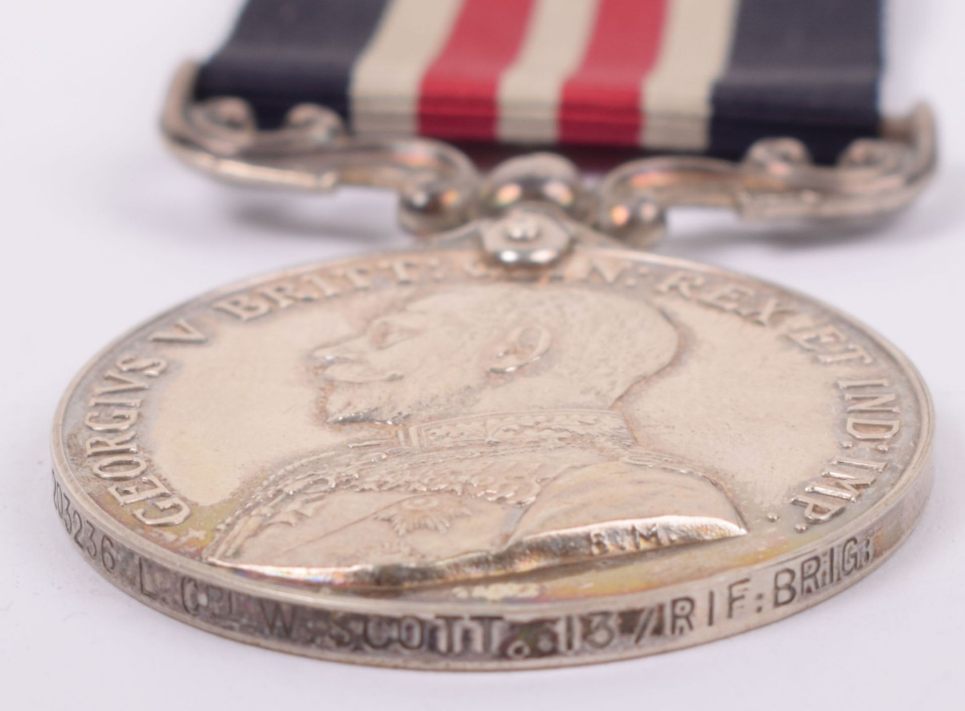 George V Military Medal (M.M) 13th Battalion Rifle Brigade, Awarded for Gallantry During a Victoria - Image 3 of 6