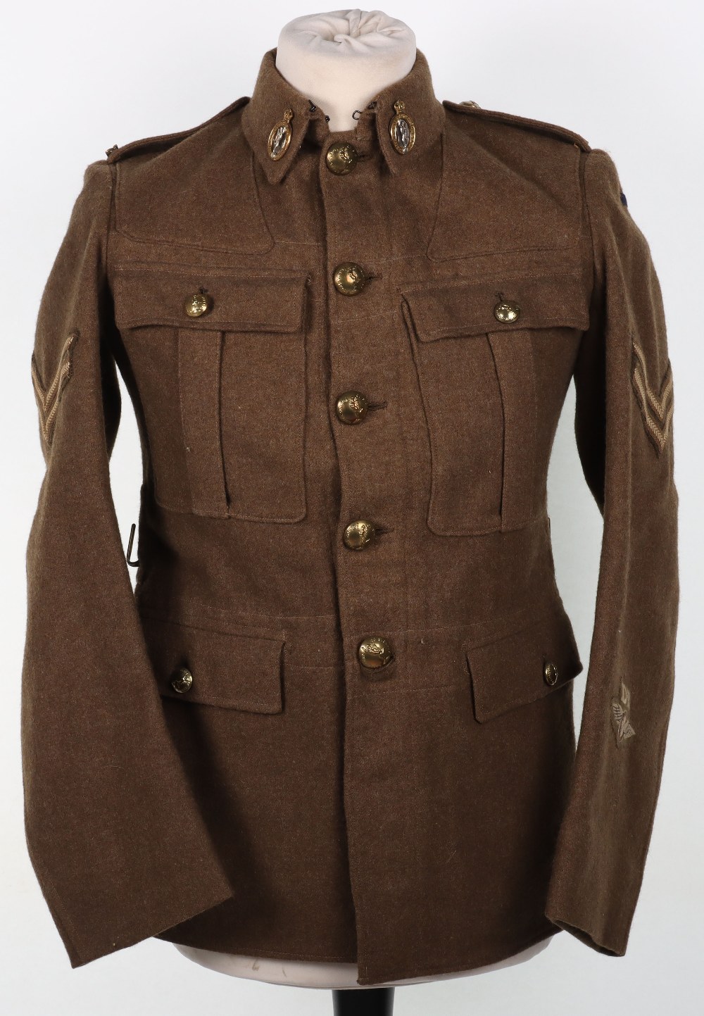 1922 Pattern Royal Signals Dispatch Riders Tunic and Peaked Cap - Image 3 of 19