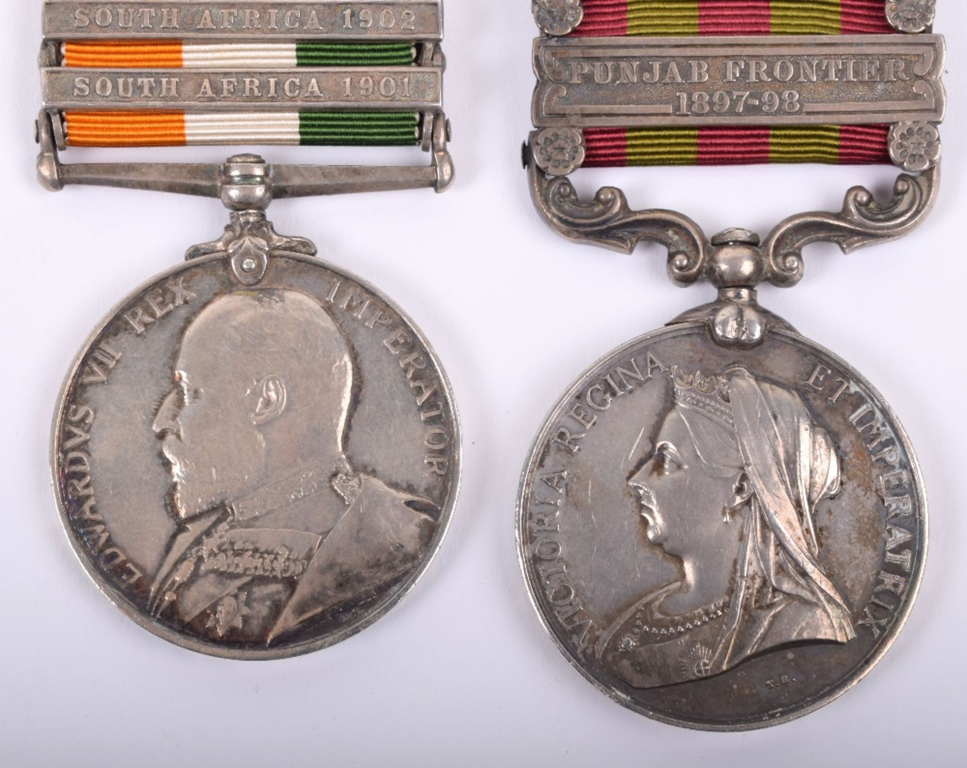 Relief of Chitral and Kings South Africa Medal Pair East Kent Regiment - Image 4 of 8