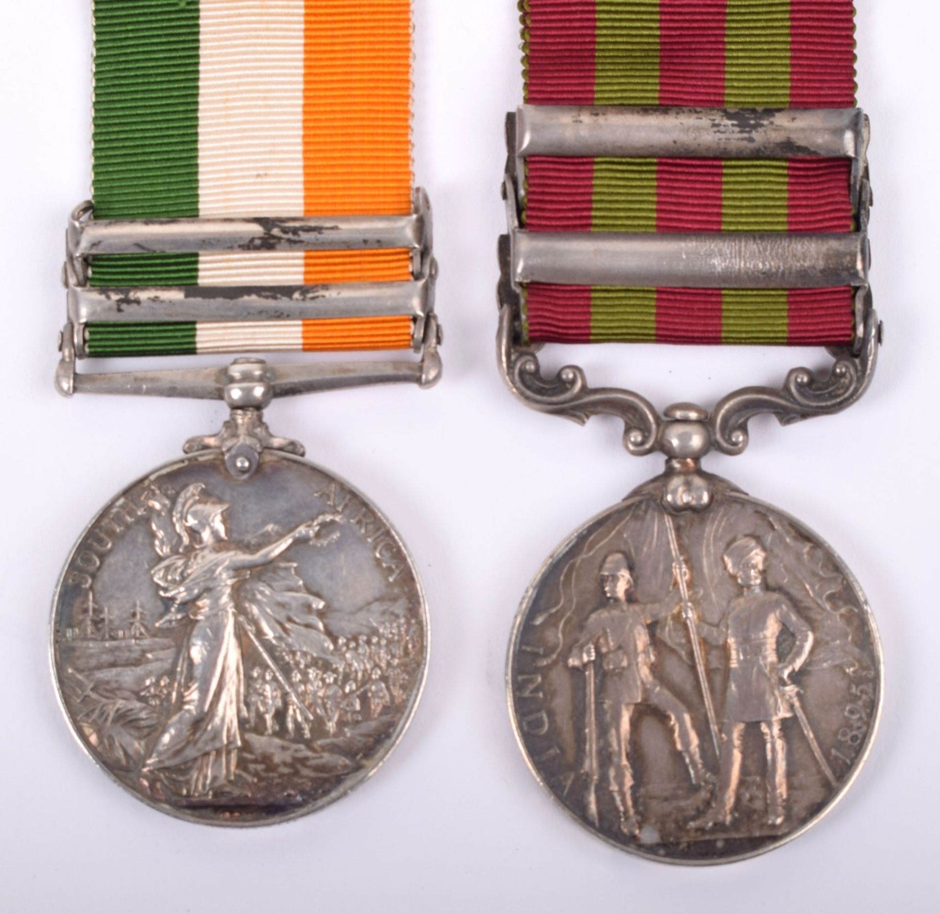 Relief of Chitral and Kings South Africa Medal Pair East Kent Regiment - Image 7 of 8