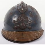 WW1 French Artillery Adrian Pattern Steel Combat Helmet