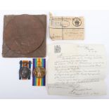 Great War Manchester Regiment 1918 Casualty Medal Group