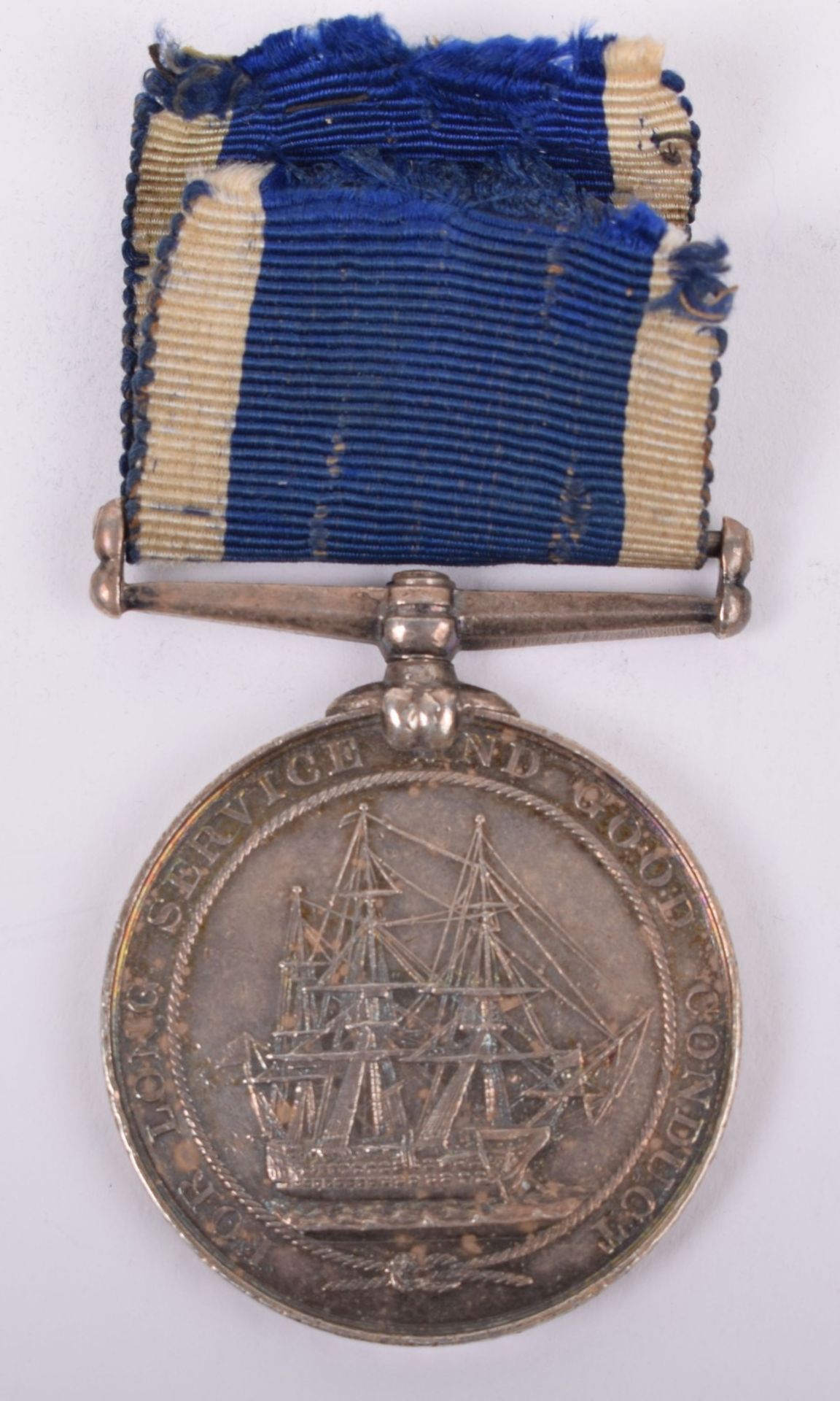 Victorian Naval Long Service Good Conduct Medal HMS Orontes - Image 6 of 7