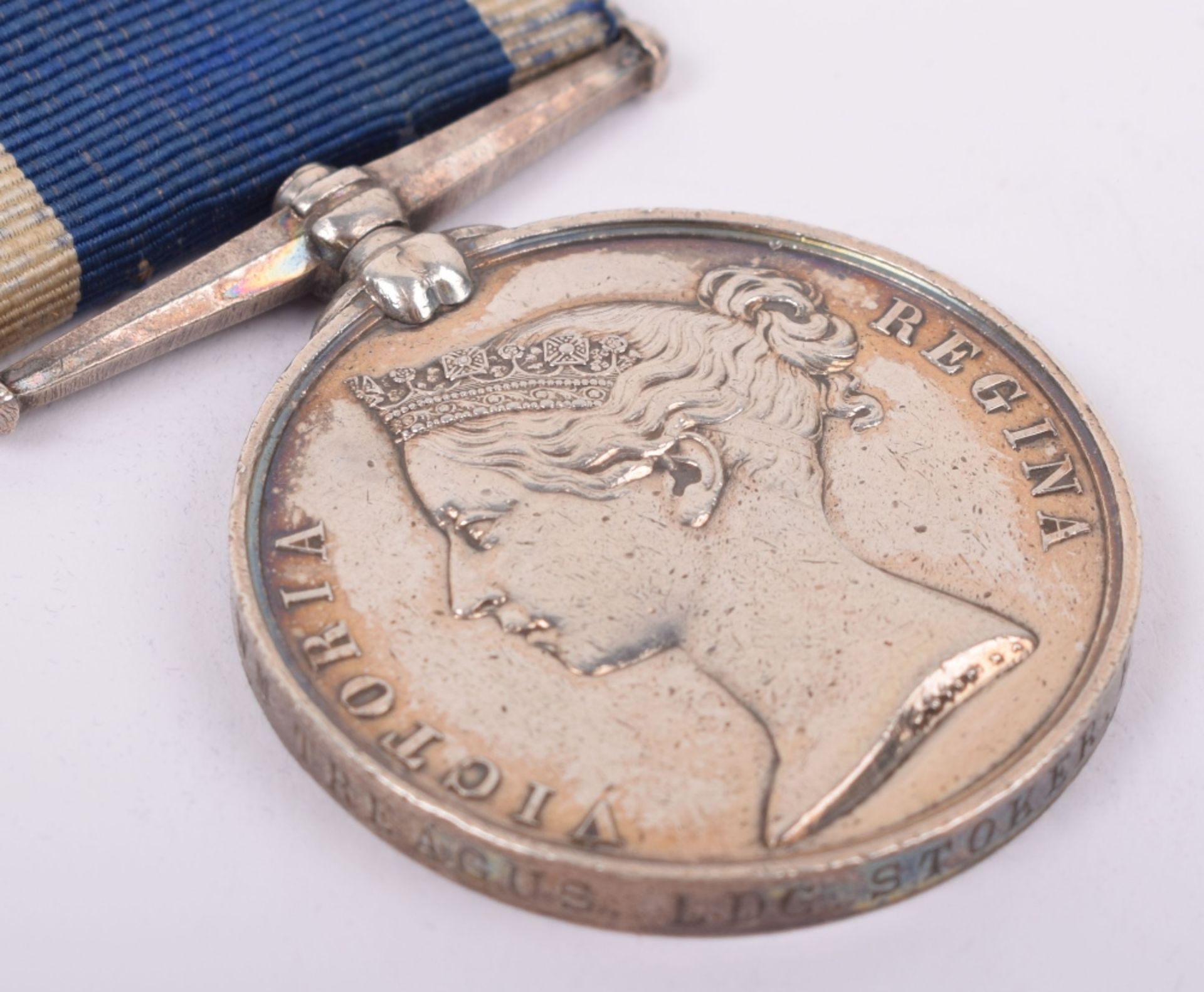 Victorian Naval Long Service Good Conduct Medal HMS Orontes - Image 3 of 7