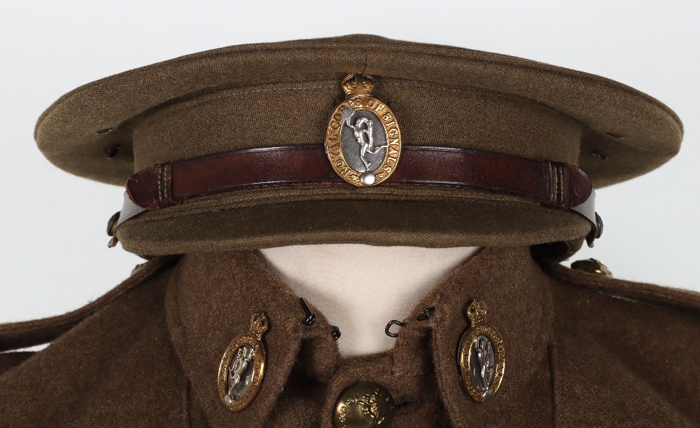 1922 Pattern Royal Signals Dispatch Riders Tunic and Peaked Cap - Image 2 of 19