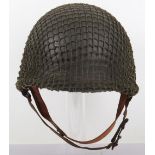 WW2 American Fixed Bale M1 Steel Combat Helmet