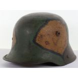 Imperial German M-17 Camouflaged Steel Combat Helmet