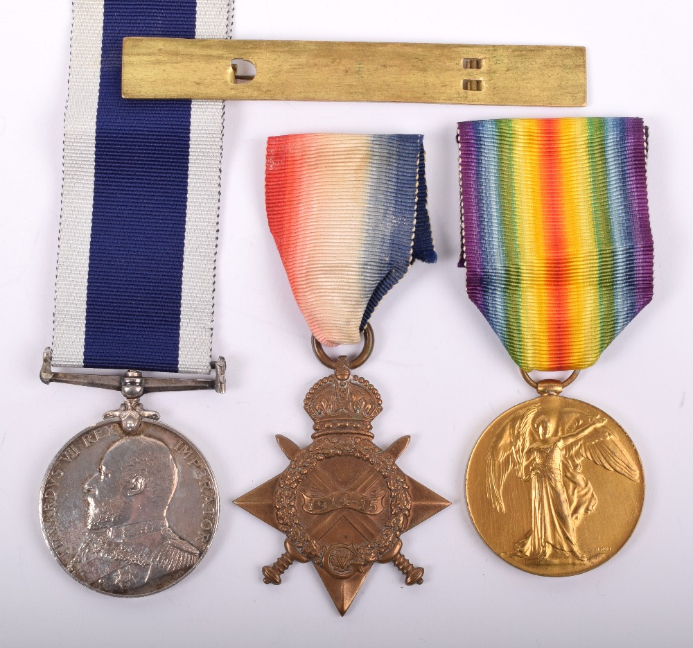 Edward VII Royal Navy Long Service Good Conduct Medal Group of Three HMS Hotspur