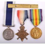 Edward VII Royal Navy Long Service Good Conduct Medal Group of Three HMS Hotspur