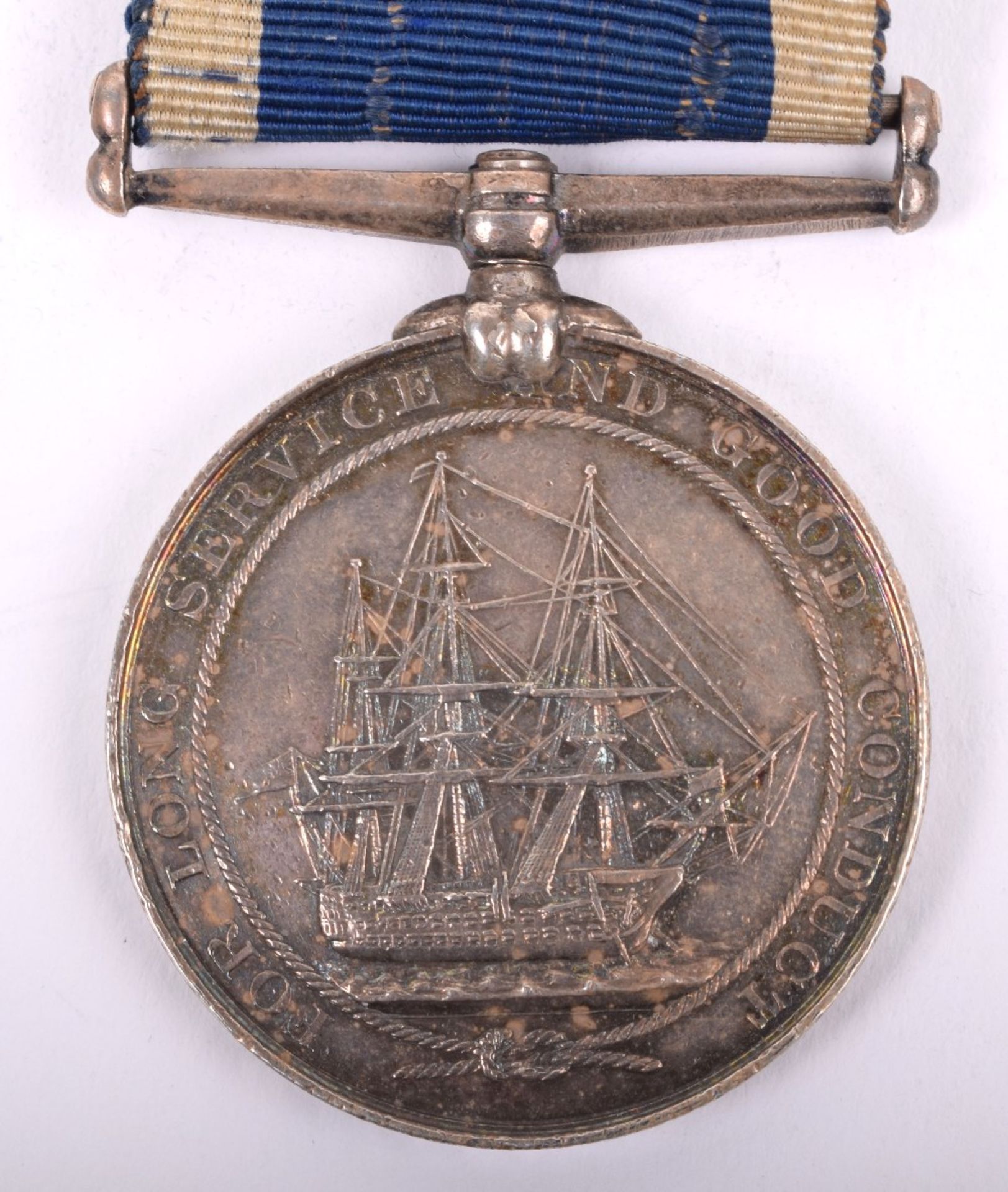 Victorian Naval Long Service Good Conduct Medal HMS Orontes - Image 7 of 7