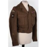 British Parachute Regiment Battle Dress Blouse of a WW2 Military Medal (M.M) Winner