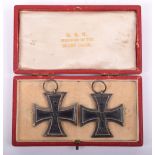 2x WW1 1914 Iron Cross 2nd Class Medals