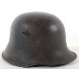 Imperial German M-17 Camouflaged Steel Combat Helmet