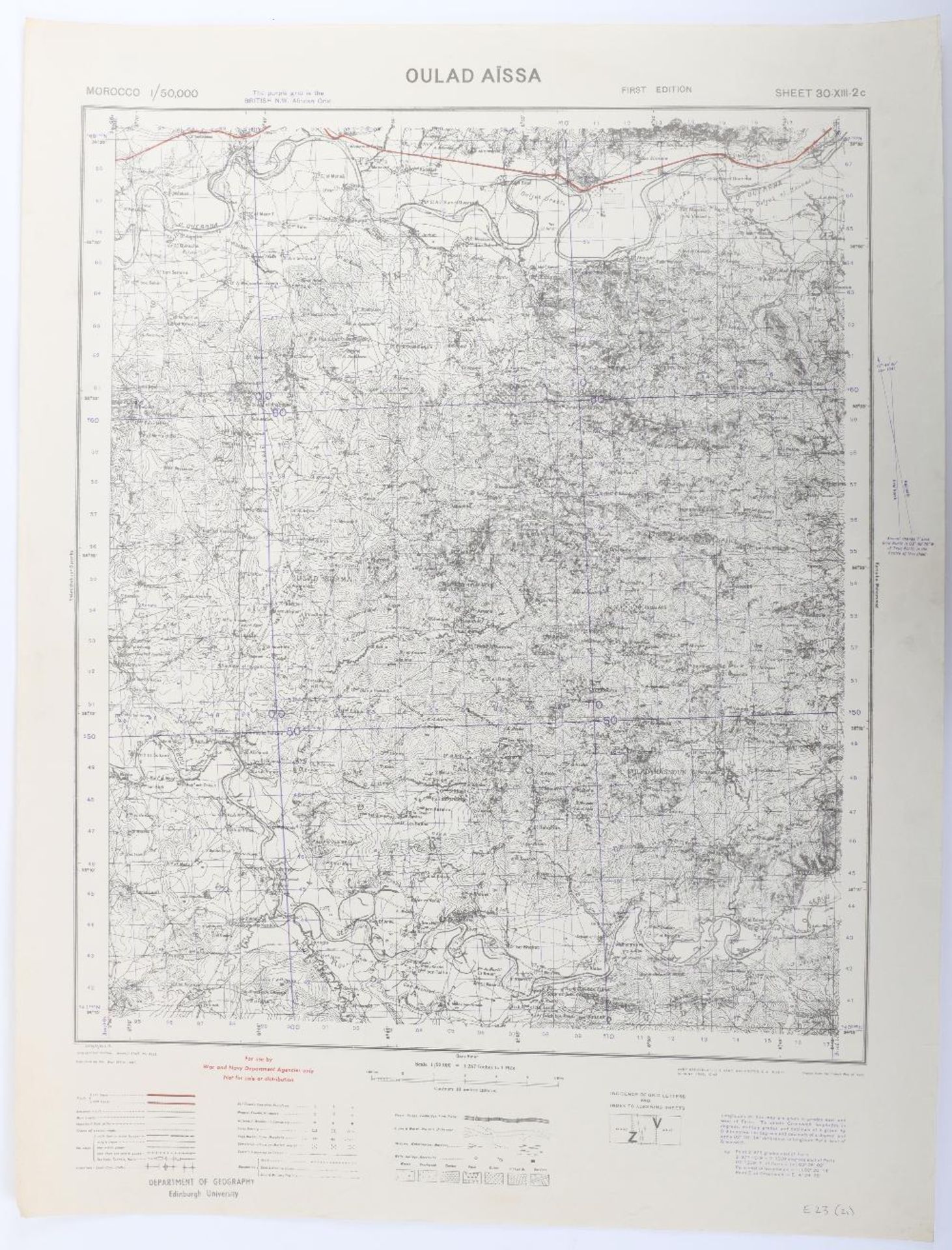 Maps, GSGS 4233 Morocco 1:50K WWII Period, - Bild 4 aus 6