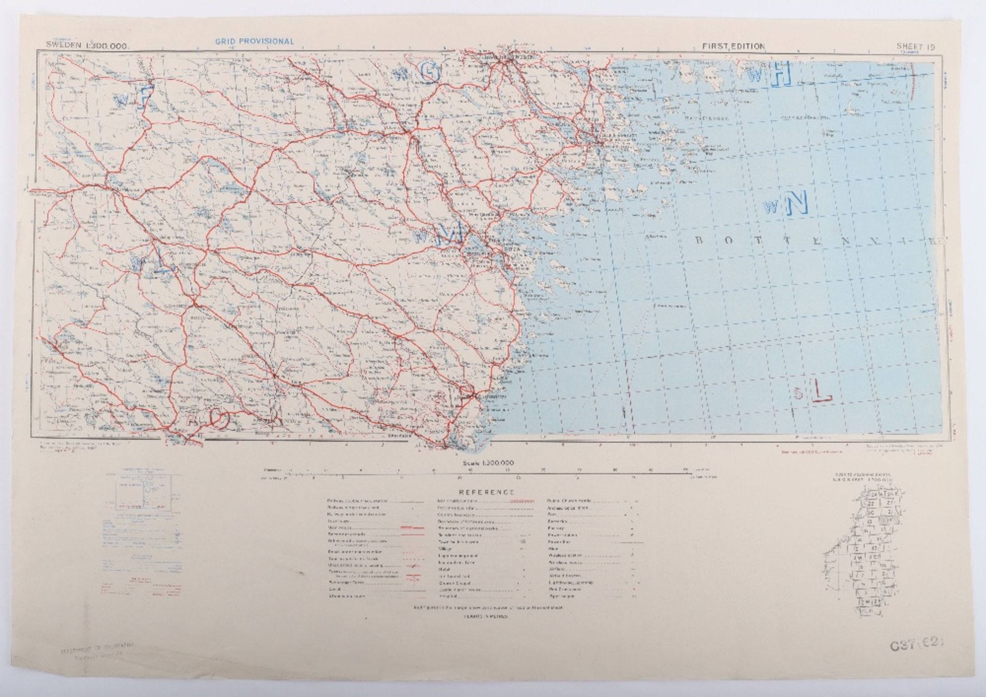 Maps,GSGS4567 Sweden 1:300K WW2 Period - Bild 2 aus 7